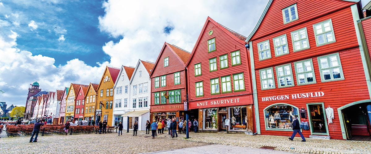 The historic buildings on Bergen’s Bryggen